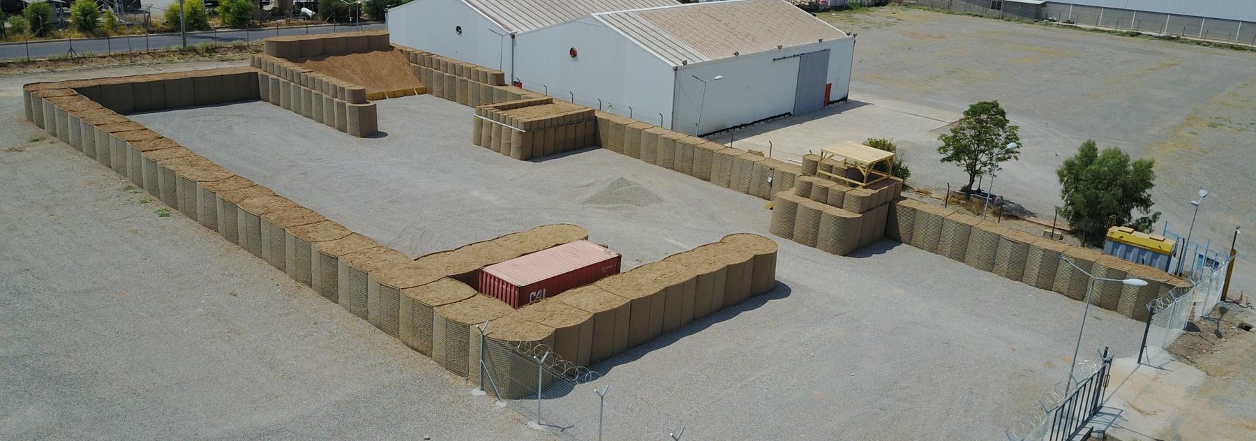 Aerial view of the Dirickx Systems demonstration area at Gazna Road, Erbil